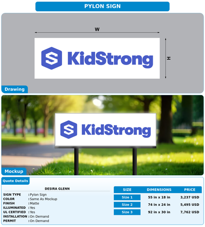 CUSTOM MOCKUP SIGN FOR Desira Glenn