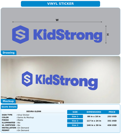 CUSTOM MOCKUP SIGN FOR Desira Glenn