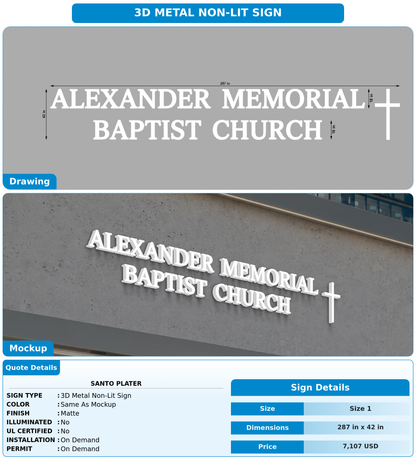 CUSTOM MOCKUP SIGN FOR Santo Plater