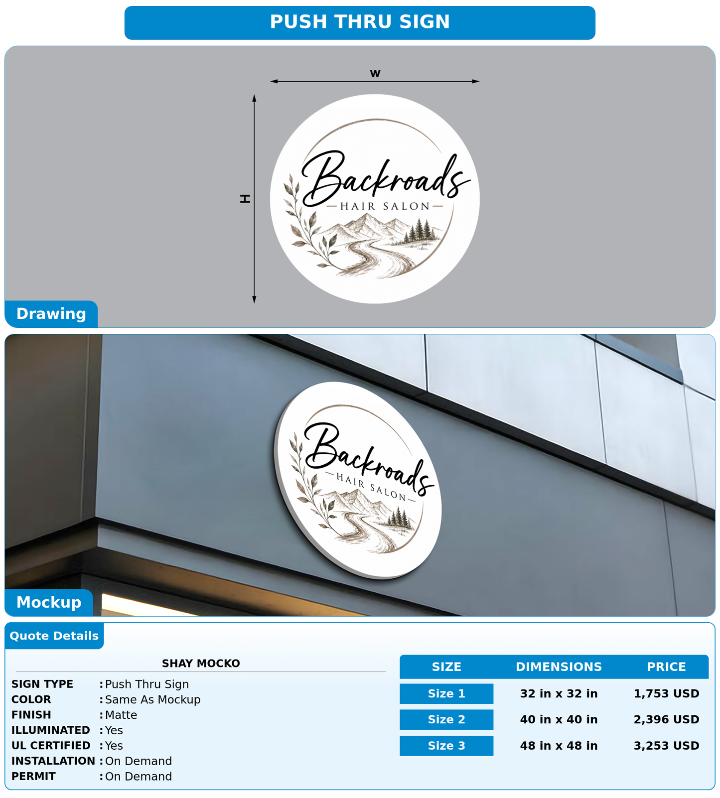 CUSTOM MOCKUP SIGN FOR Shay mocko