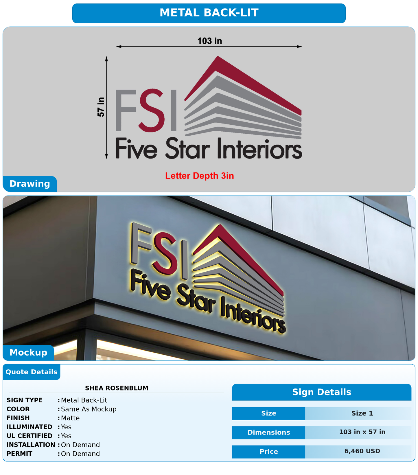 CUSTOM MOCKUP SIGN FOR Shea Rosenblum