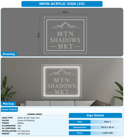 CUSTOM MOCKUP SIGN FOR Shawn Singh