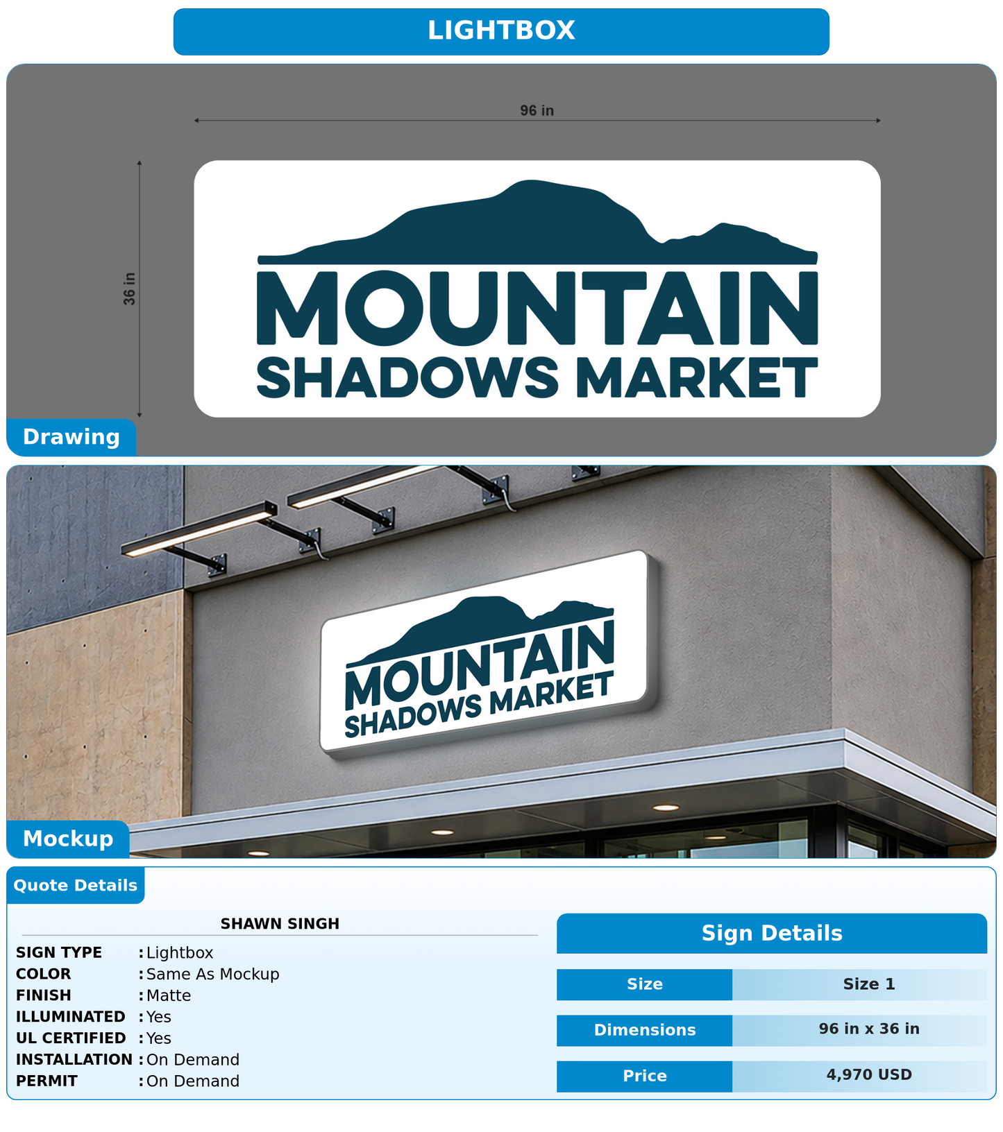 CUSTOM MOCKUP SIGN FOR Shawn Singh