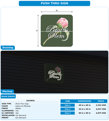 CUSTOM MOCKUP SIGN FOR Sacorya