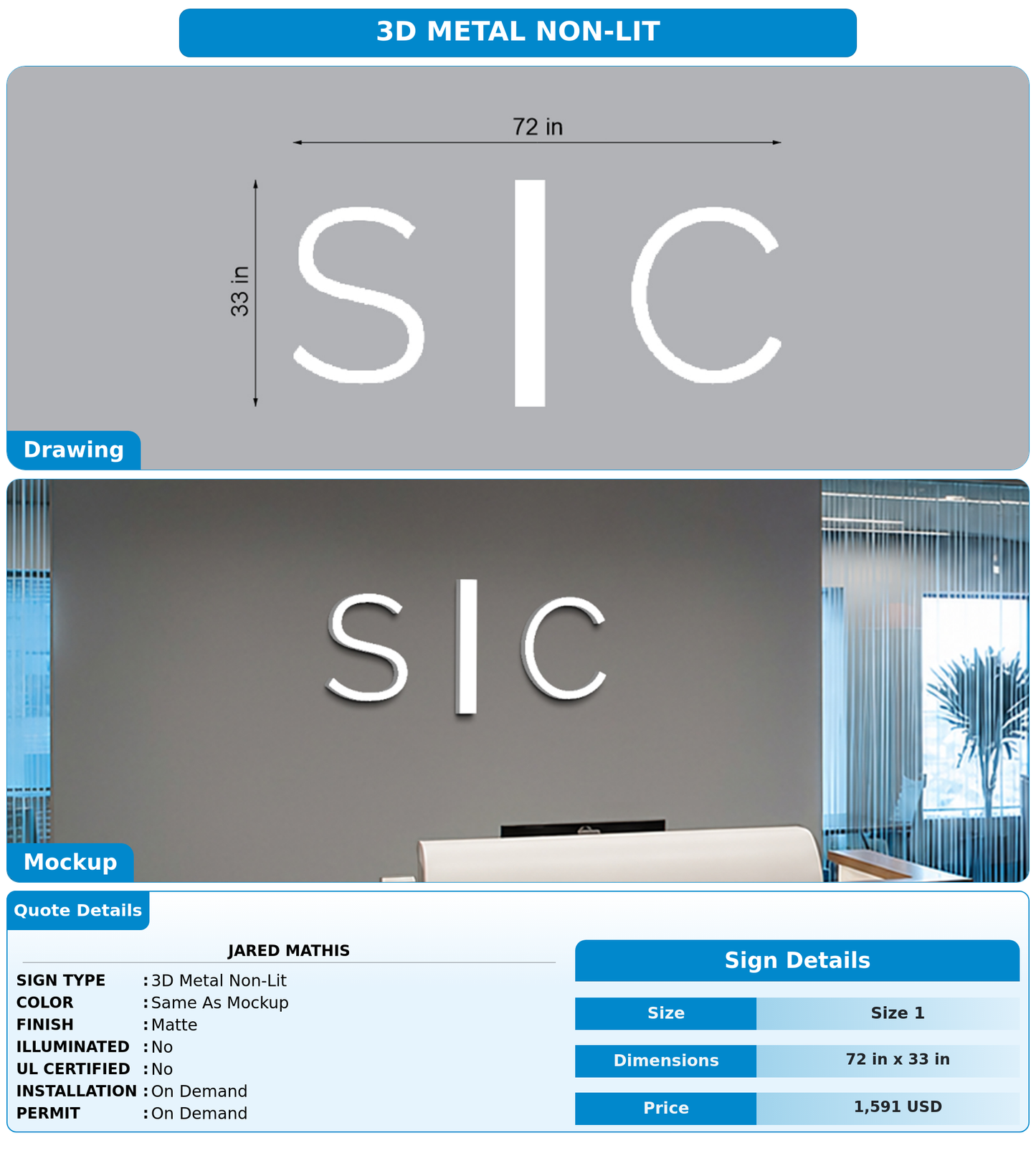 CUSTOM MOCKUP SIGN FOR Jared Mathis
