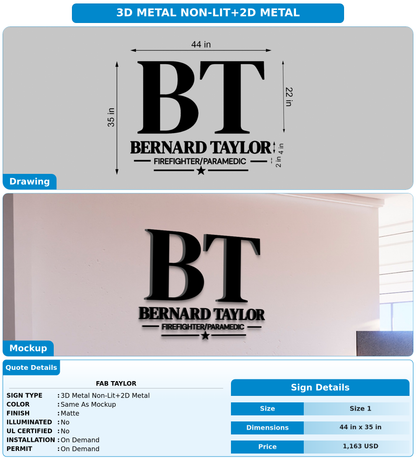 CUSTOM MOCKUP SIGN FOR Fab Taylor