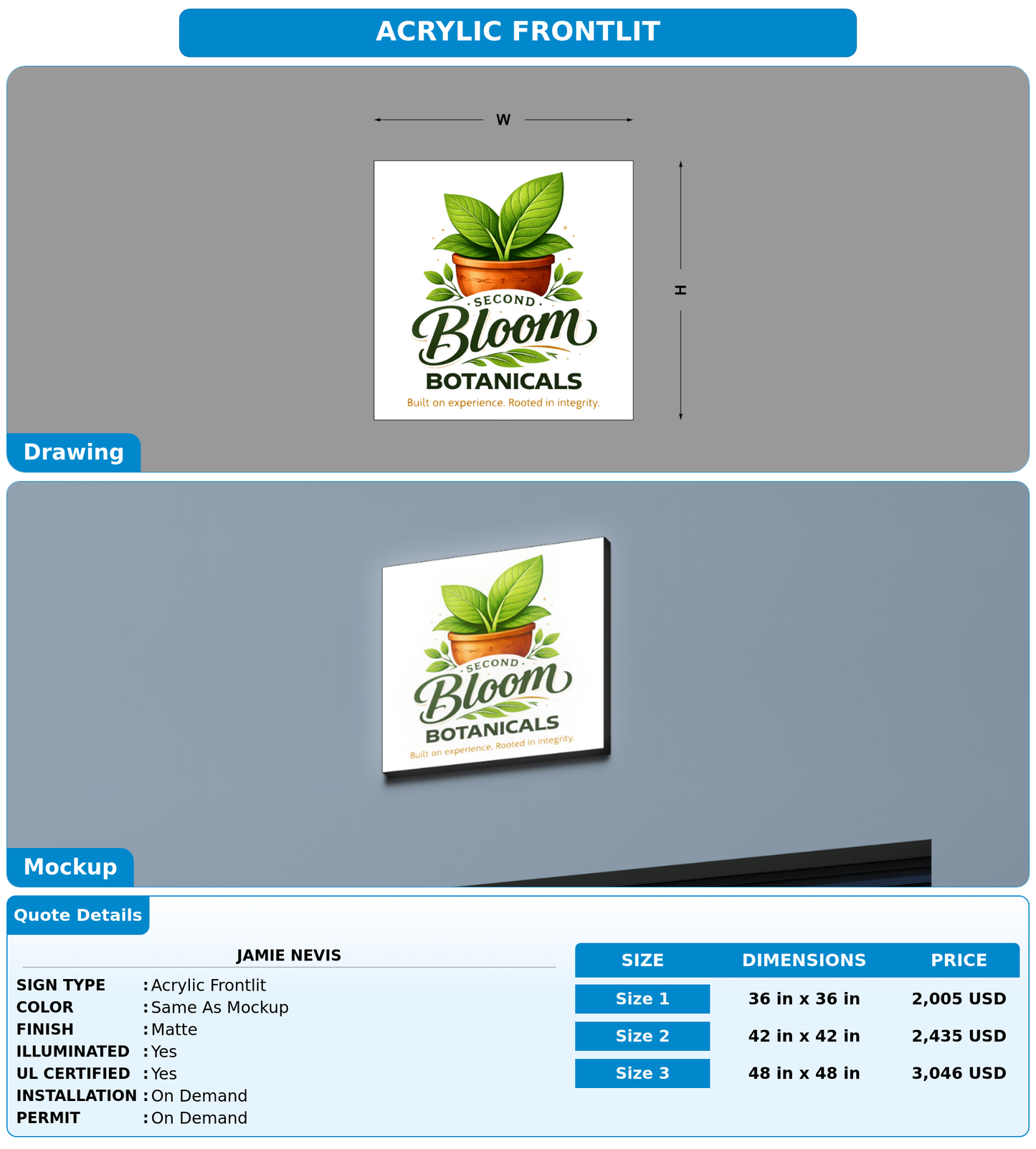 CUSTOM MOCKUP SIGN FOR Jamie Nevis