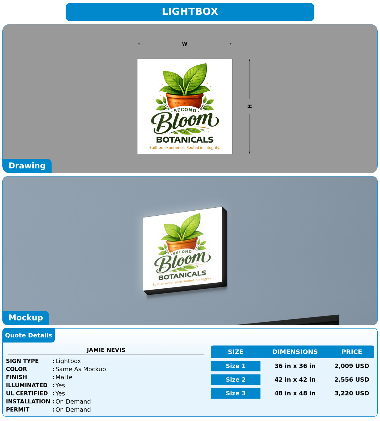 CUSTOM MOCKUP SIGN FOR Jamie Nevis