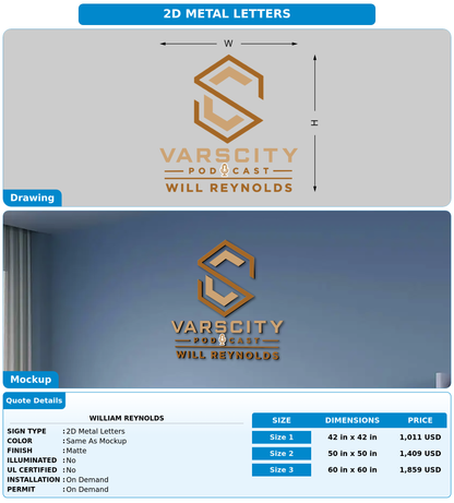 CUSTOM MOCKUP SIGN FOR William Reynolds
