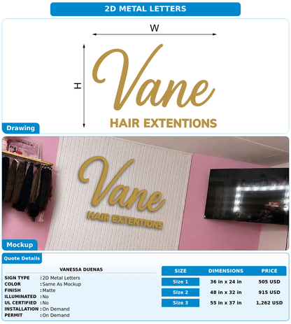 CUSTOM MOCKUP SIGN FOR Vanessa duenas