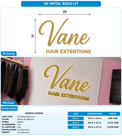 CUSTOM MOCKUP SIGN FOR Vanessa duenas