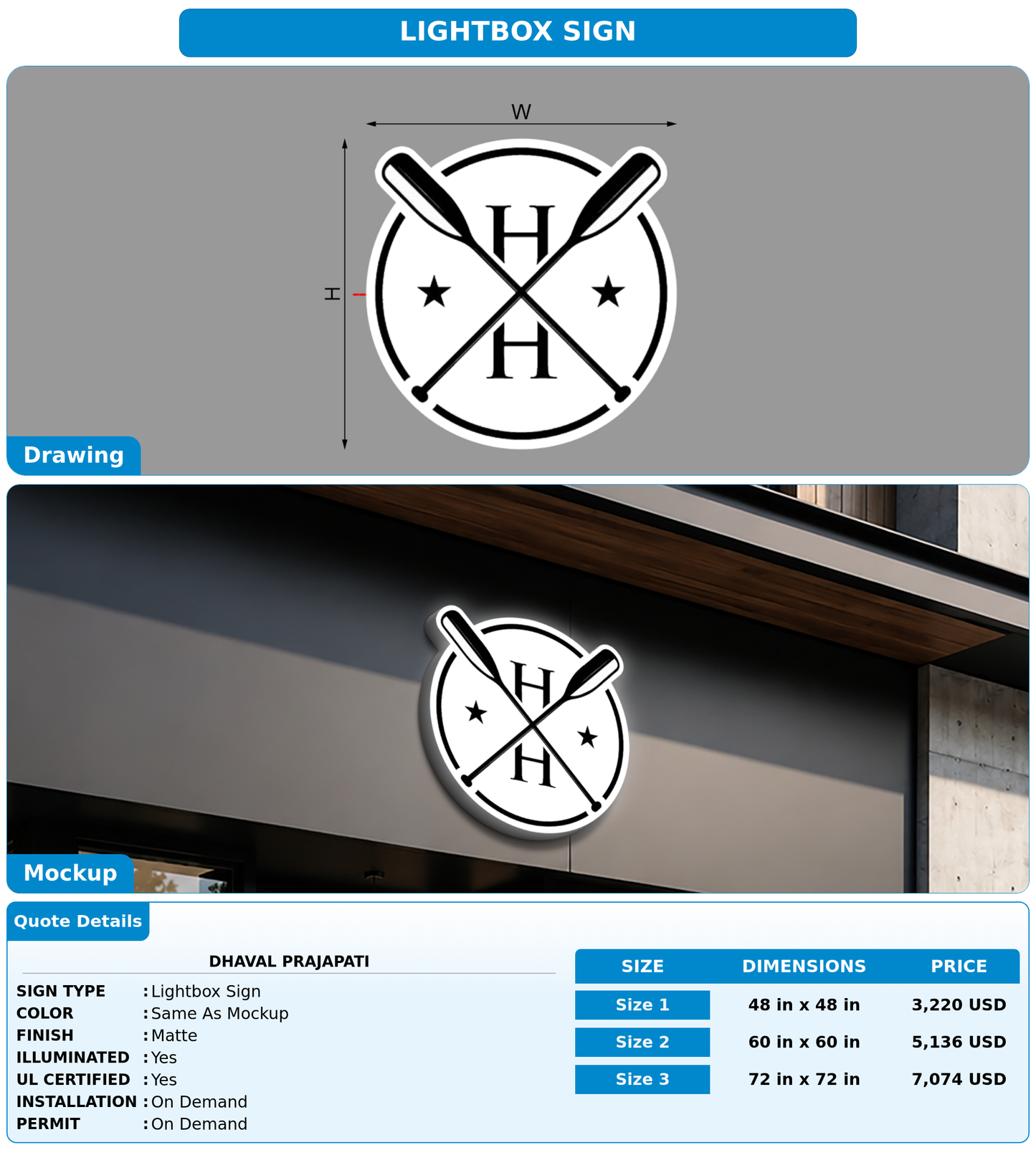 CUSTOM MOCKUP SIGN FOR Dhaval Prajapati