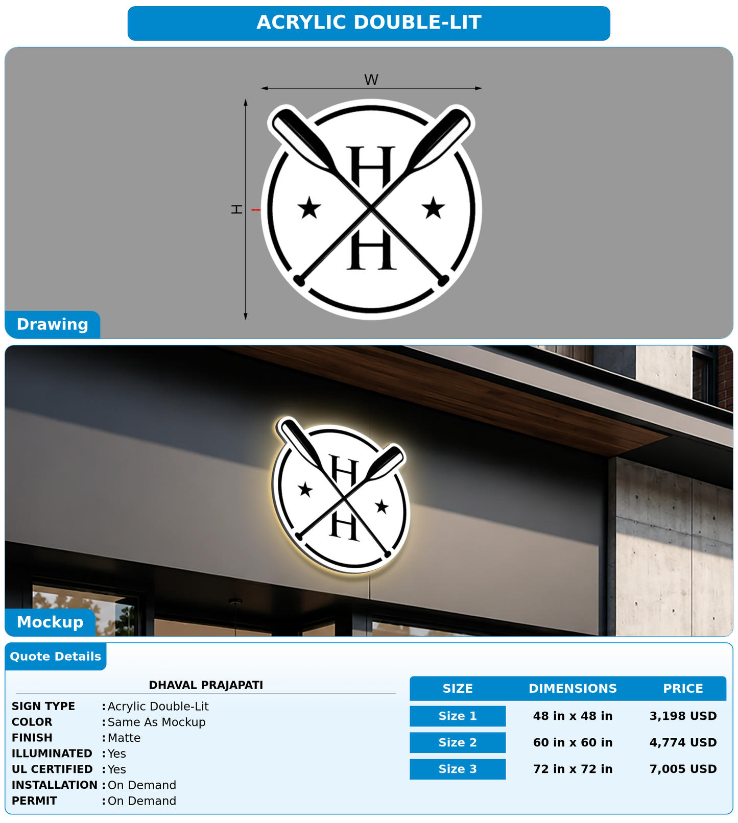 CUSTOM MOCKUP SIGN FOR Dhaval Prajapati