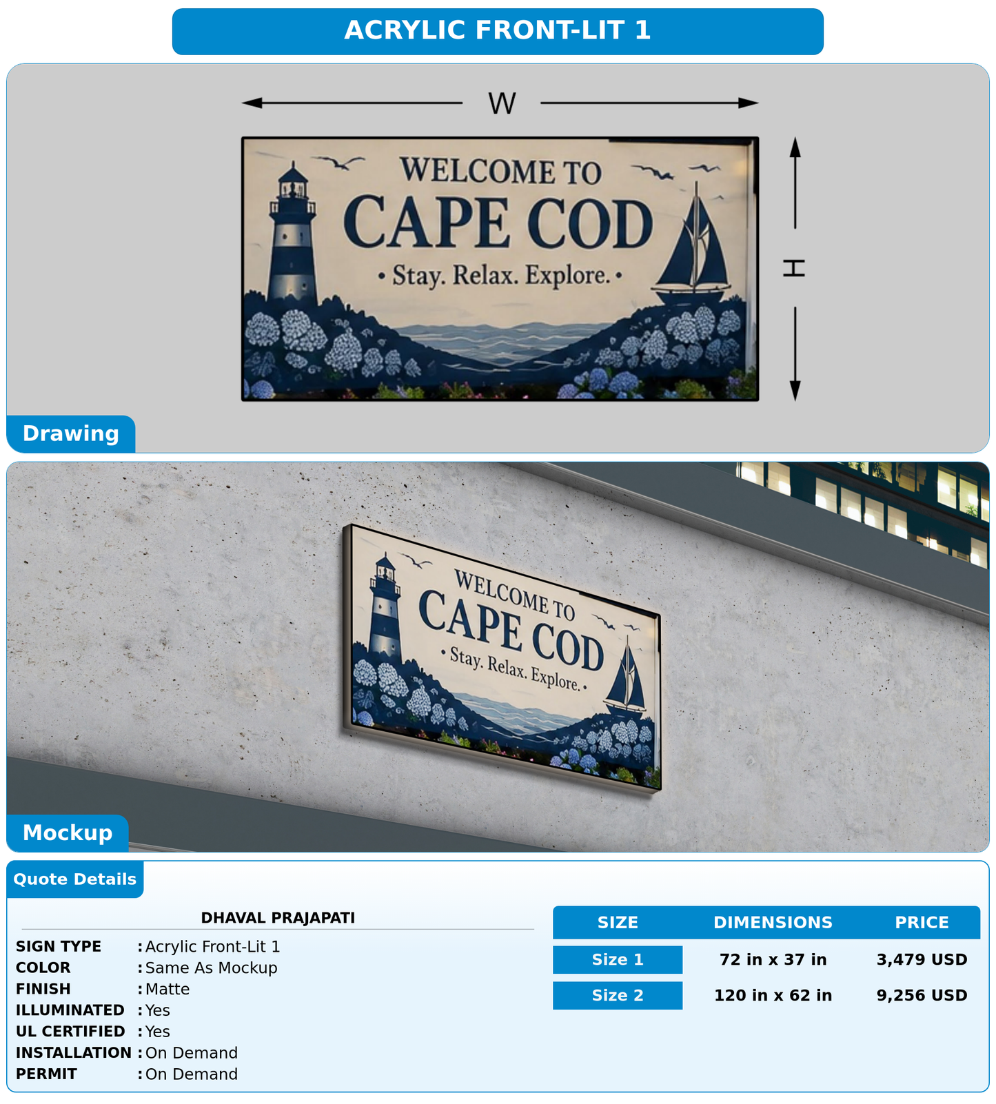 CUSTOM MOCKUP SIGN FOR Dhaval Prajapati