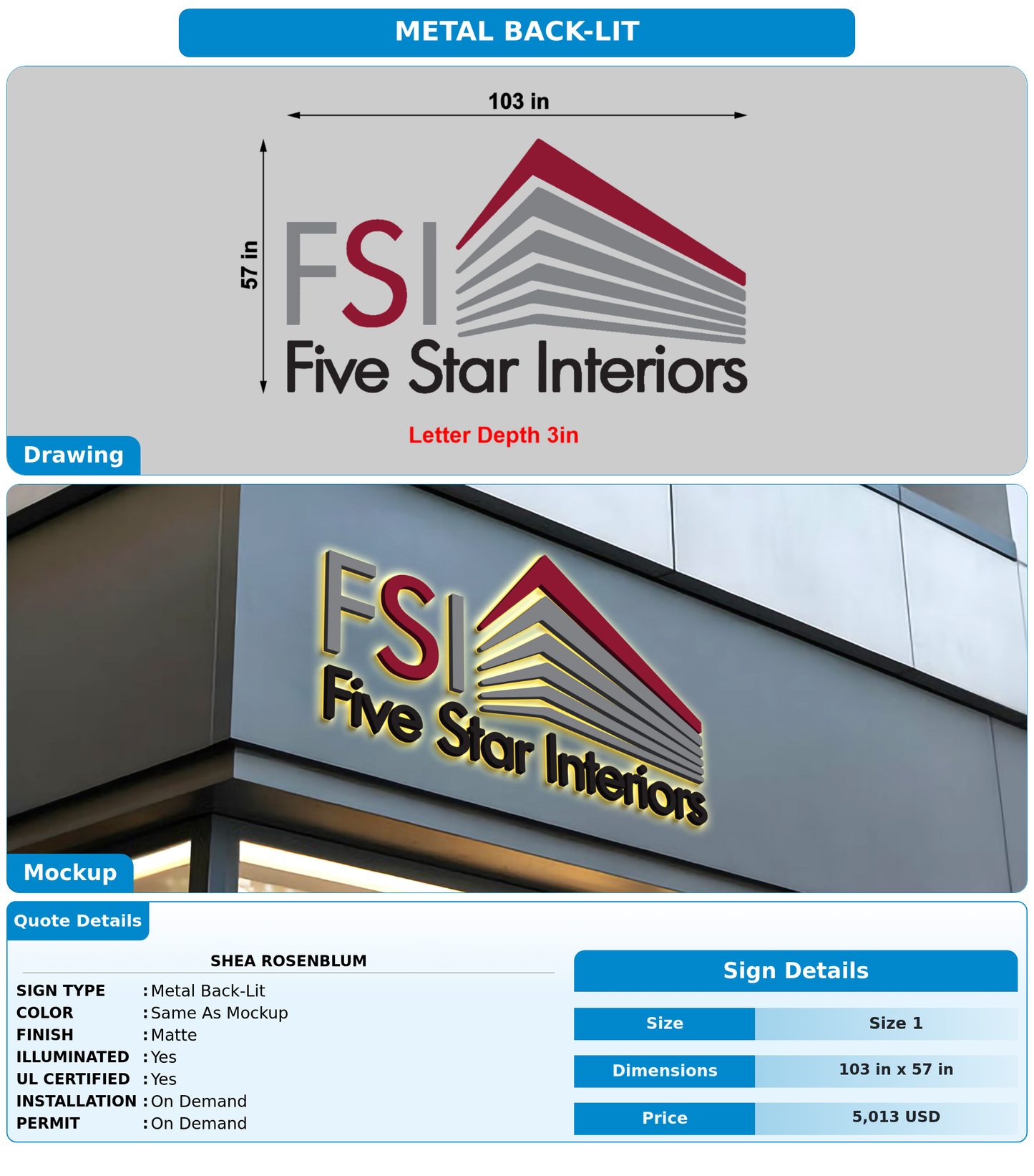 CUSTOM MOCKUP SIGN FOR Shea Rosenblum