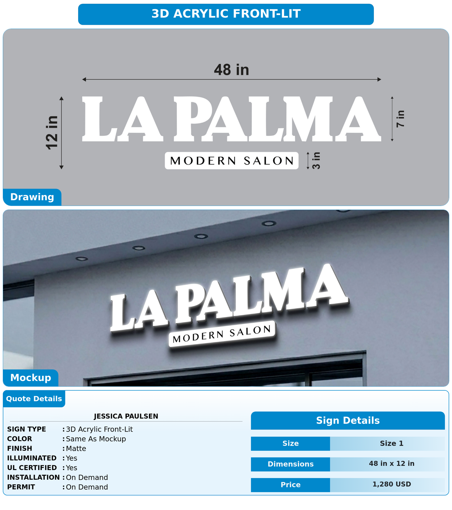 CUSTOM MOCKUP SIGN FOR Jessica Paulsen