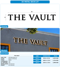 CUSTOM MOCKUP SIGN FOR The Vault
