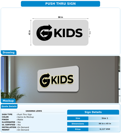 CUSTOM MOCKUP SIGN FOR Savanna Lewis