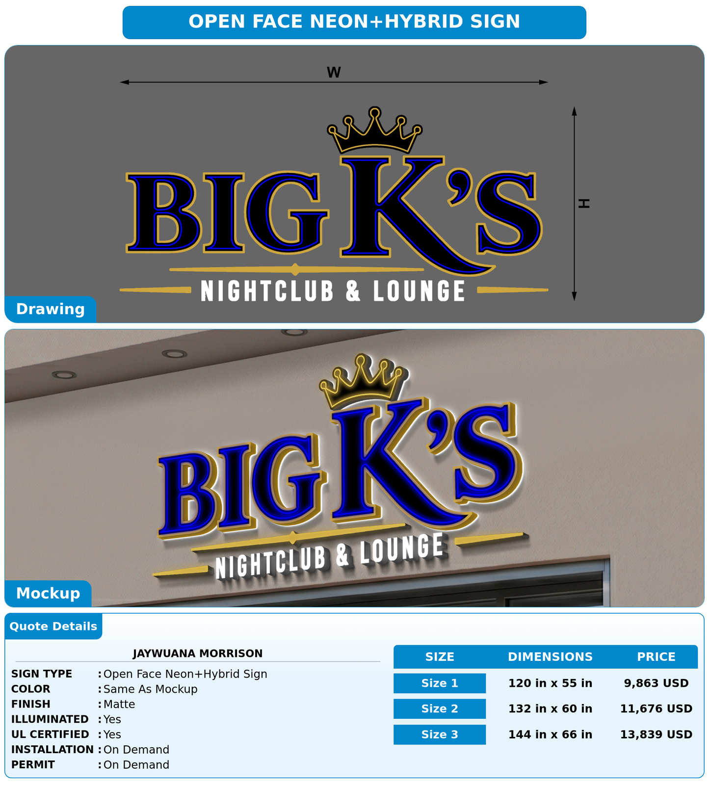 CUSTOM MOCKUP SIGN FOR Jaywuana Morrison