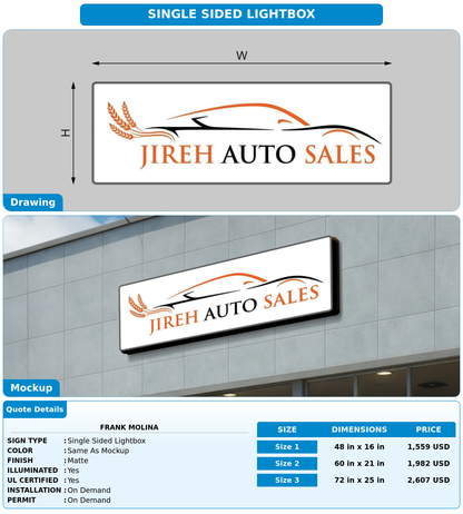 CUSTOM MOCKUP SIGN FOR Frank Molina