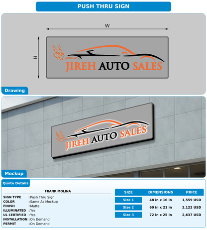 CUSTOM MOCKUP SIGN FOR Frank Molina