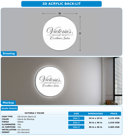 CUSTOM MOCKUP SIGN FOR Victoria C Yocum