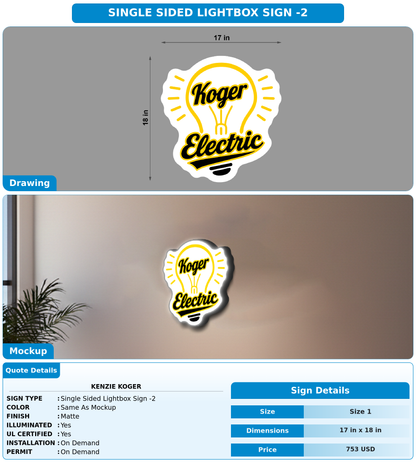 CUSTOM MOCKUP SIGN FOR Kenzie Koger