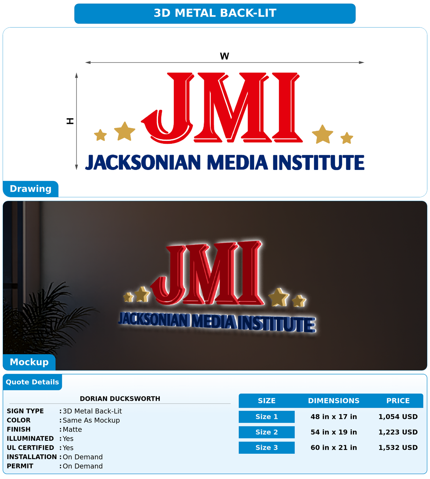 CUSTOM MOCKUP SIGN FOR Dorian Ducksworth