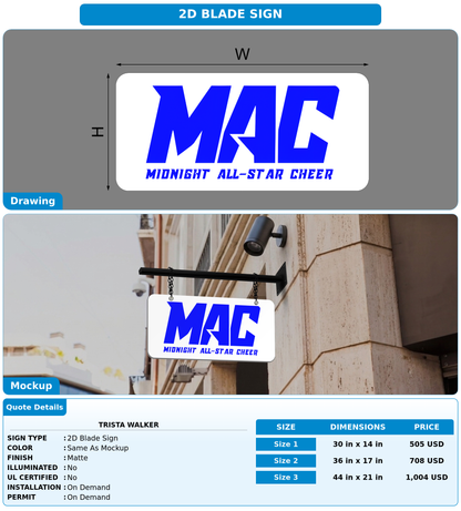 CUSTOM MOCKUP SIGN FOR Trista walker