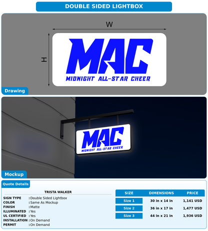 CUSTOM MOCKUP SIGN FOR Trista walker