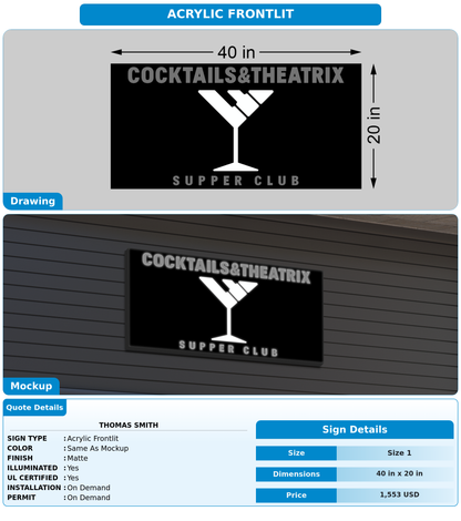 CUSTOM MOCKUP SIGN FOR Thomas Smith