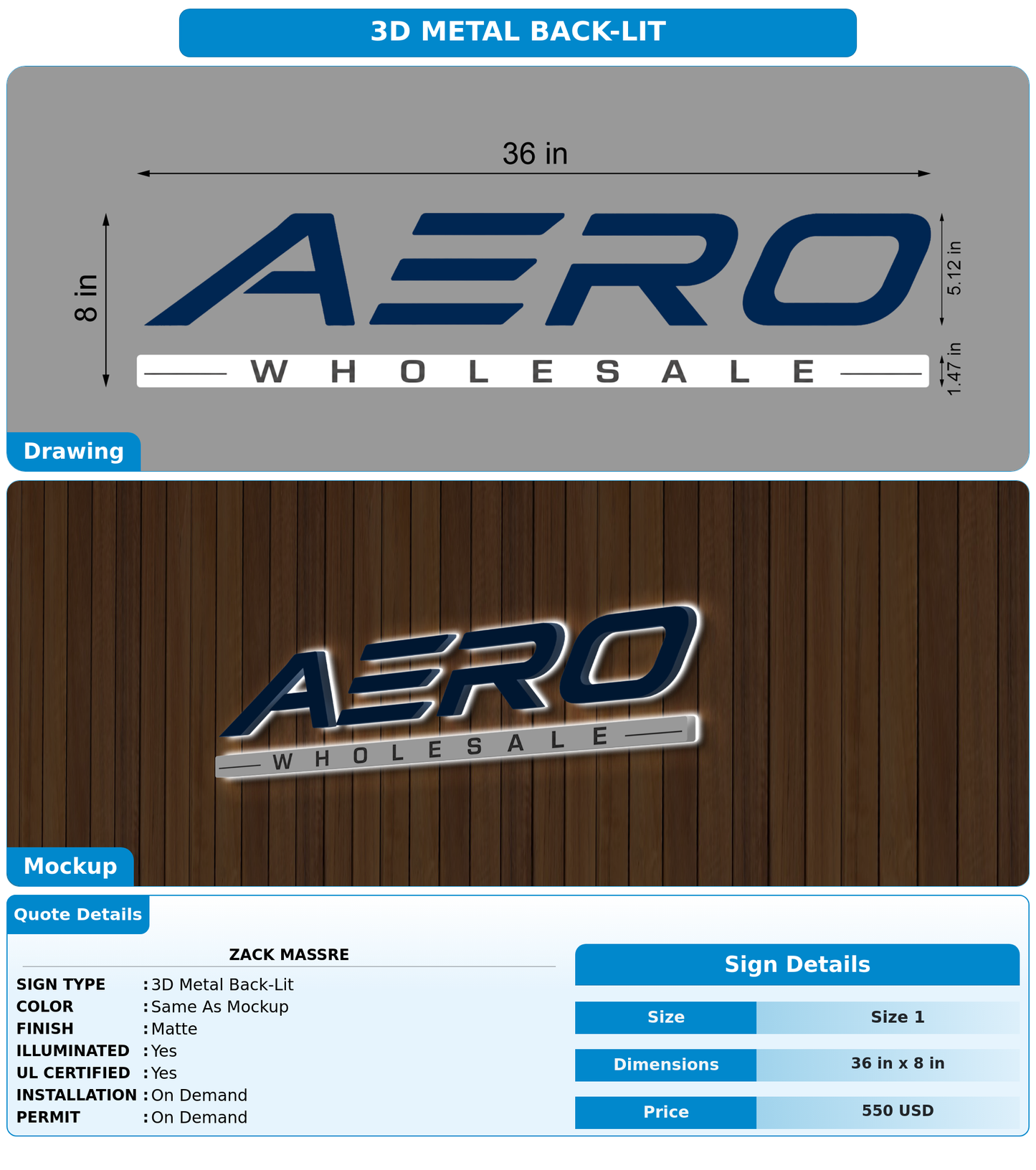 CUSTOM MOCKUP SIGN FOR zack massre