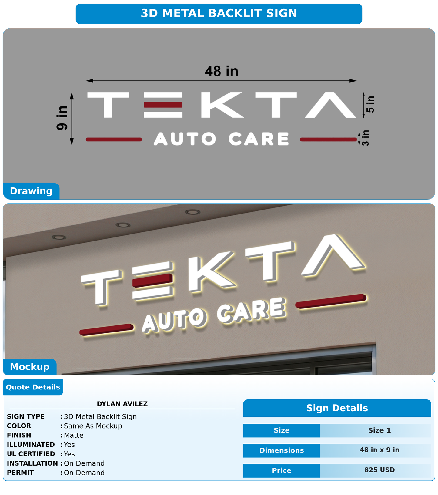 CUSTOM MOCKUP SIGN FOR Dylan Avilez