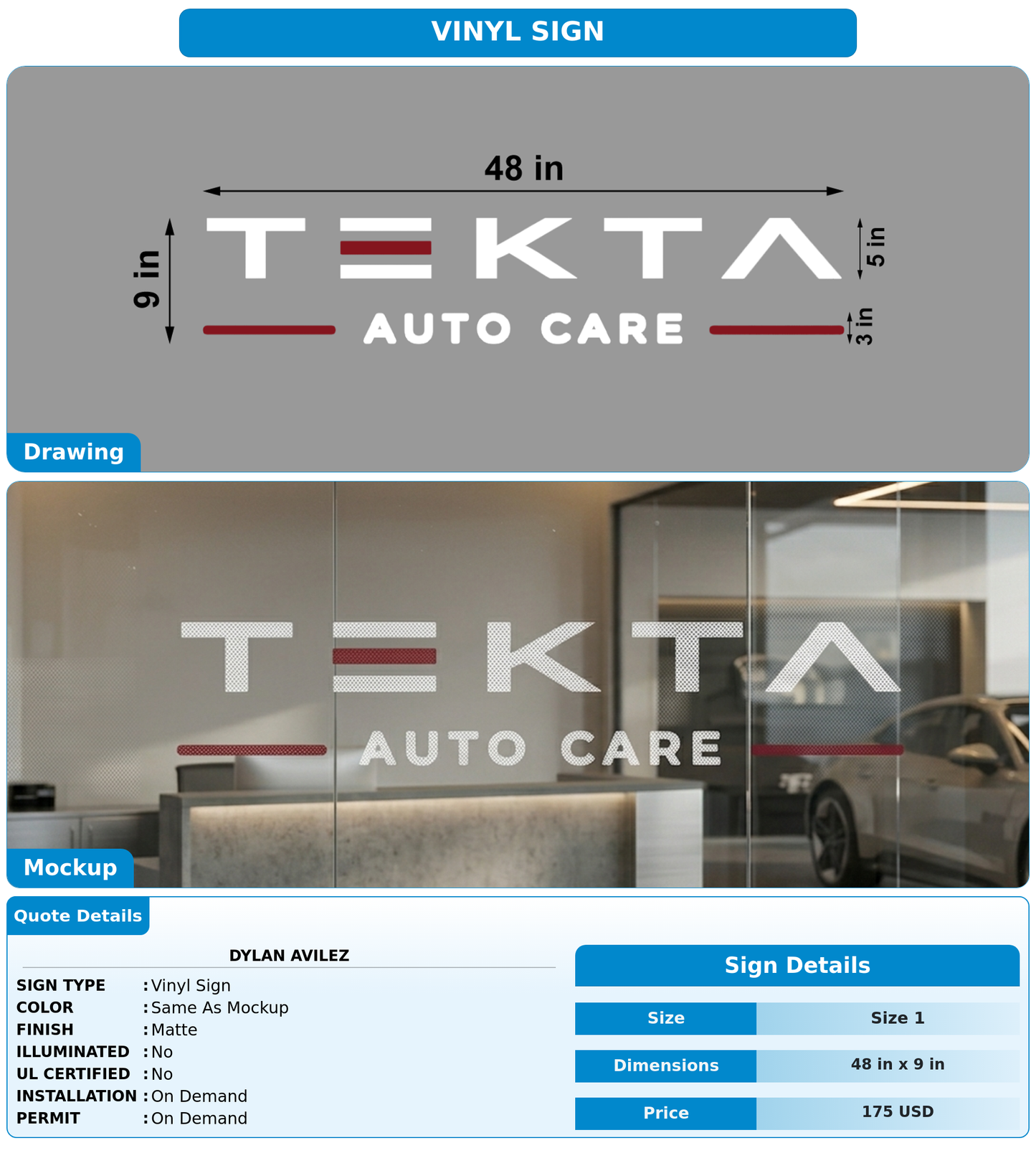 CUSTOM MOCKUP SIGN FOR Dylan Avilez