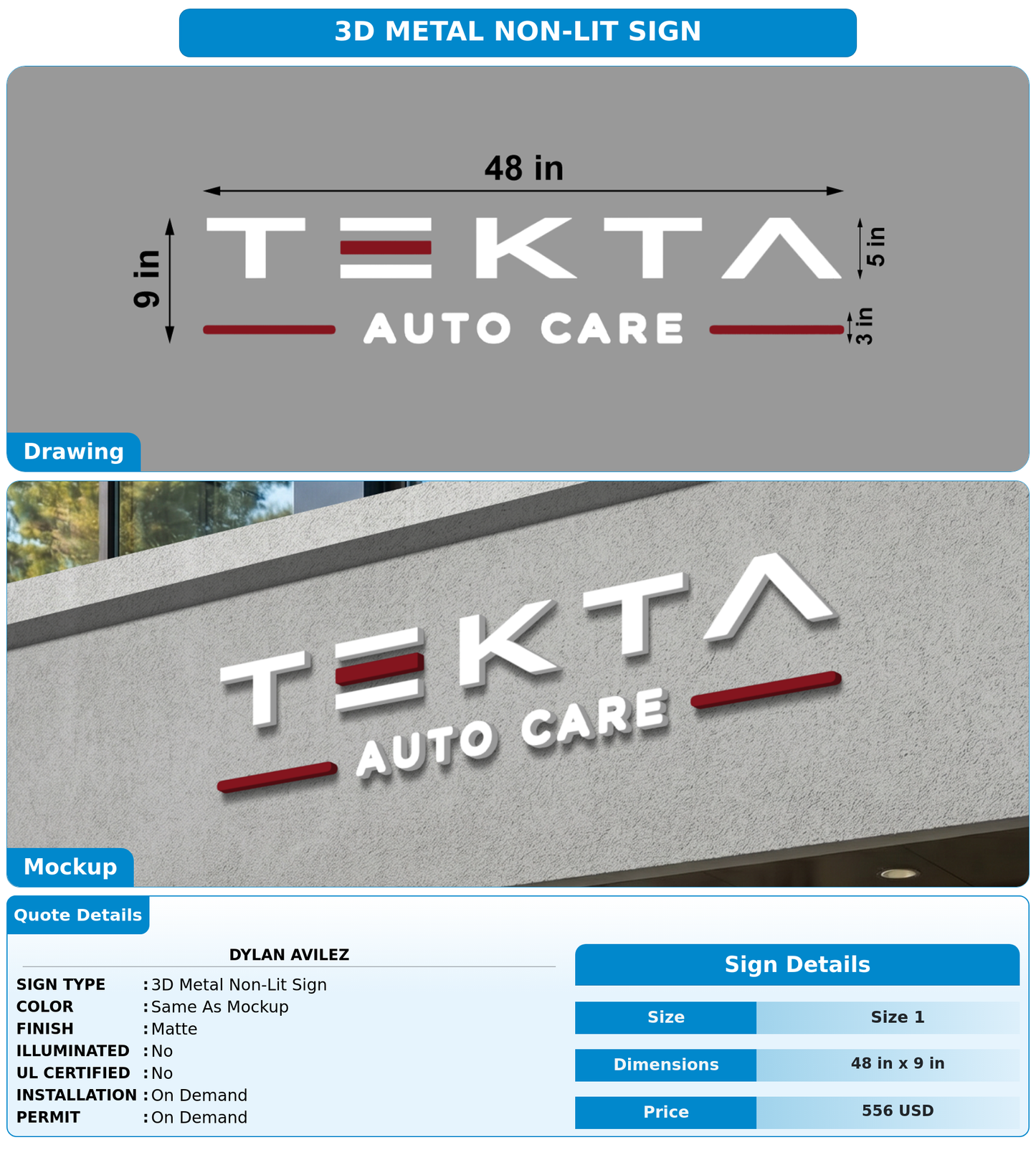 CUSTOM MOCKUP SIGN FOR Dylan Avilez