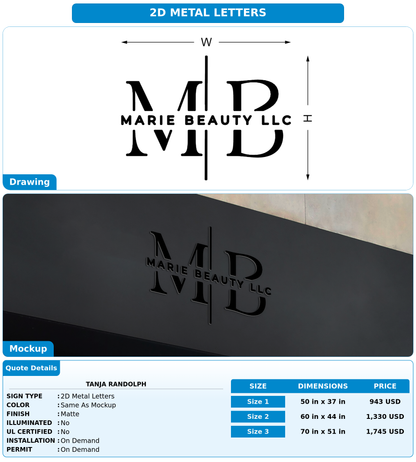 CUSTOM MOCKUP SIGN FOR Tanja Randolph