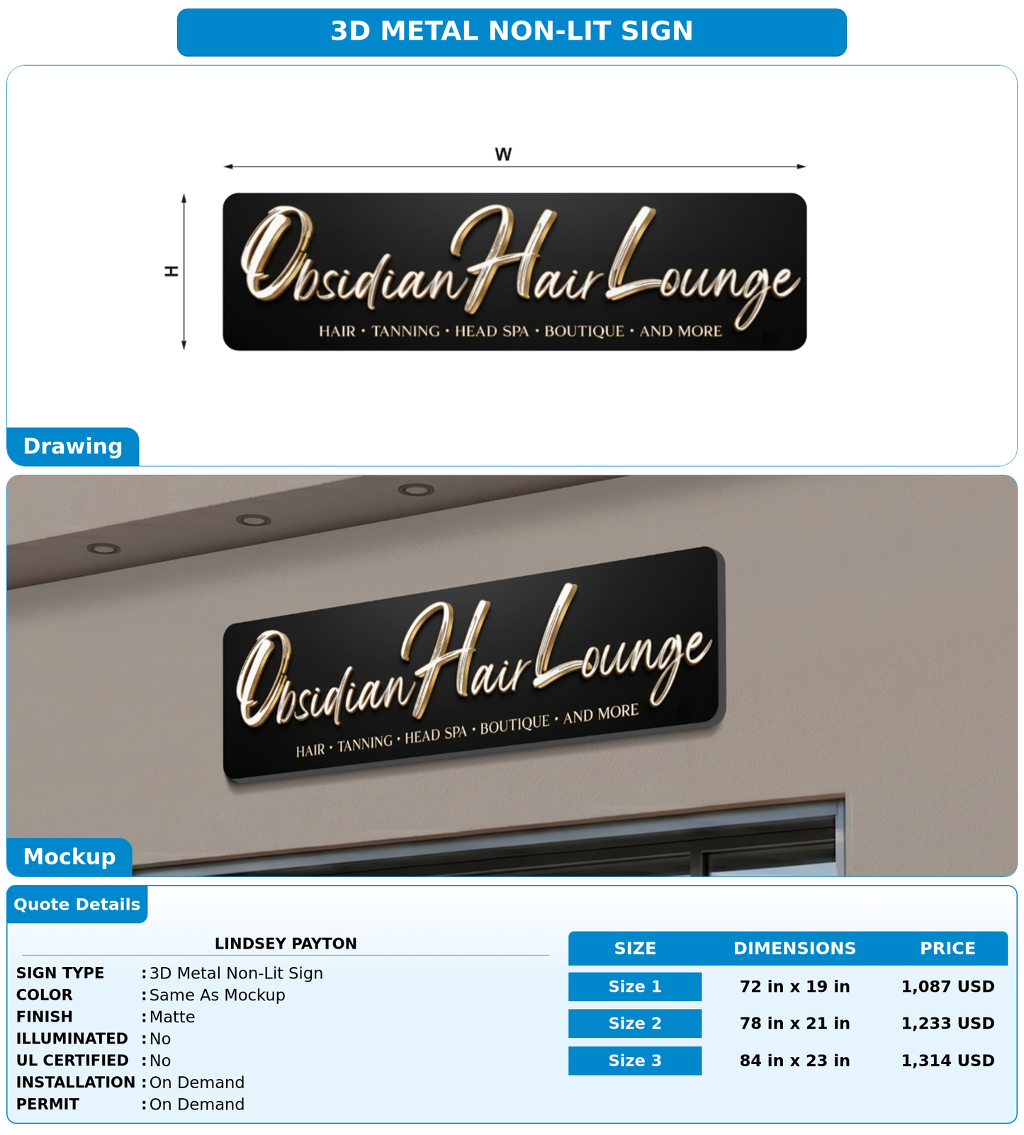 CUSTOM MOCKUP SIGN FOR Lindsey Payton