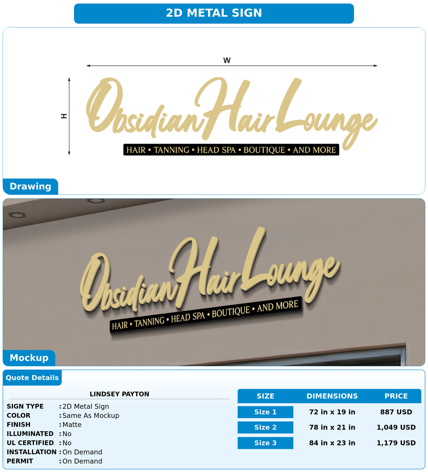 CUSTOM MOCKUP SIGN FOR Lindsey Payton