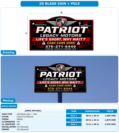 CUSTOM MOCKUP SIGN FOR James Mitchell