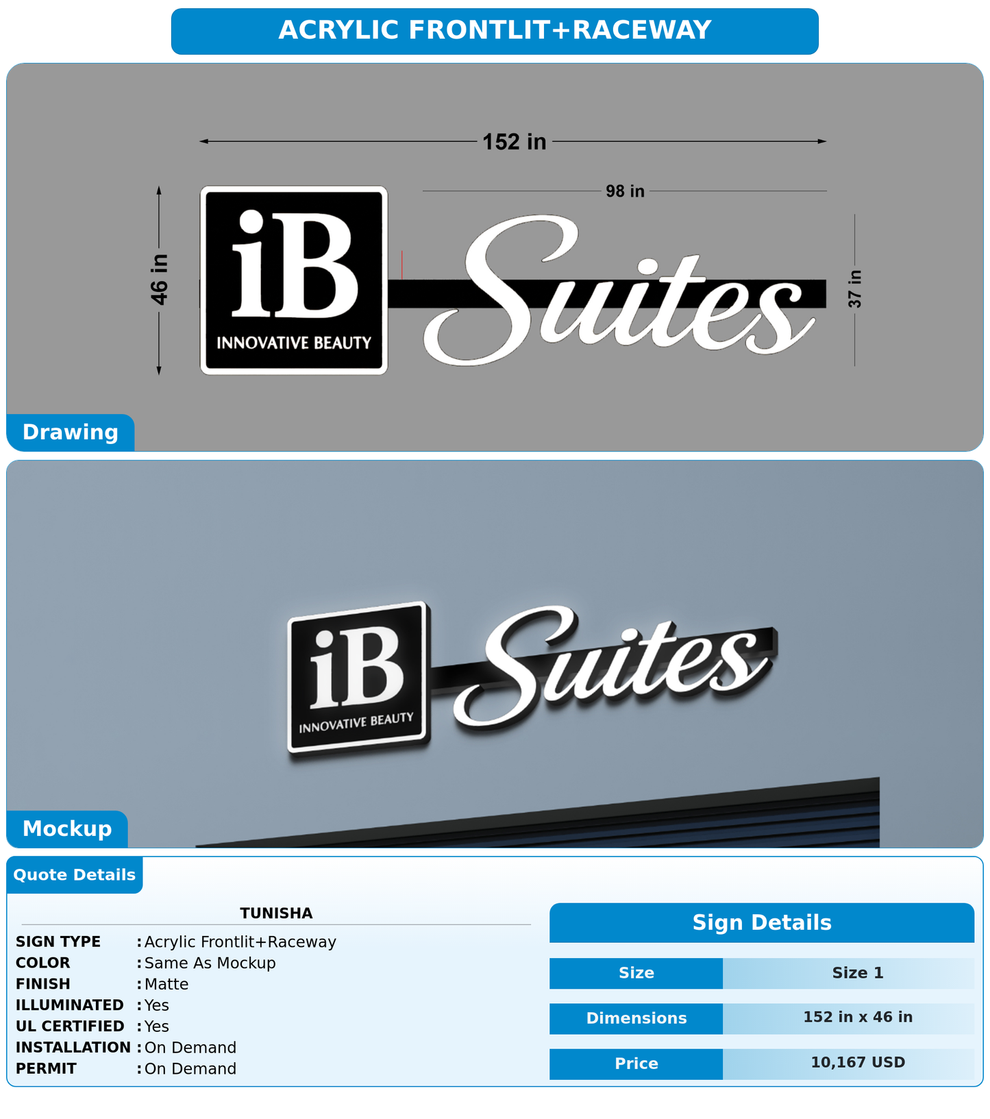 CUSTOM MOCKUP SIGN FOR Tunisha