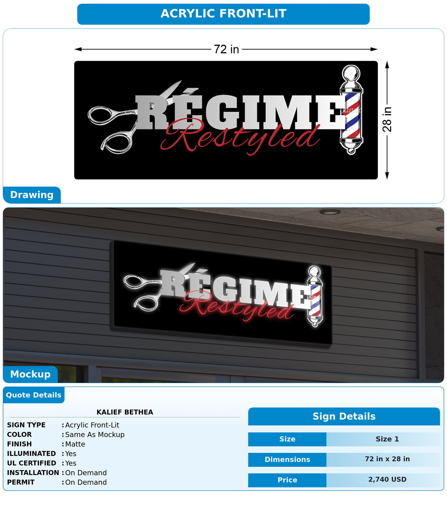 CUSTOM MOCKUP SIGN FOR Kalief bethea