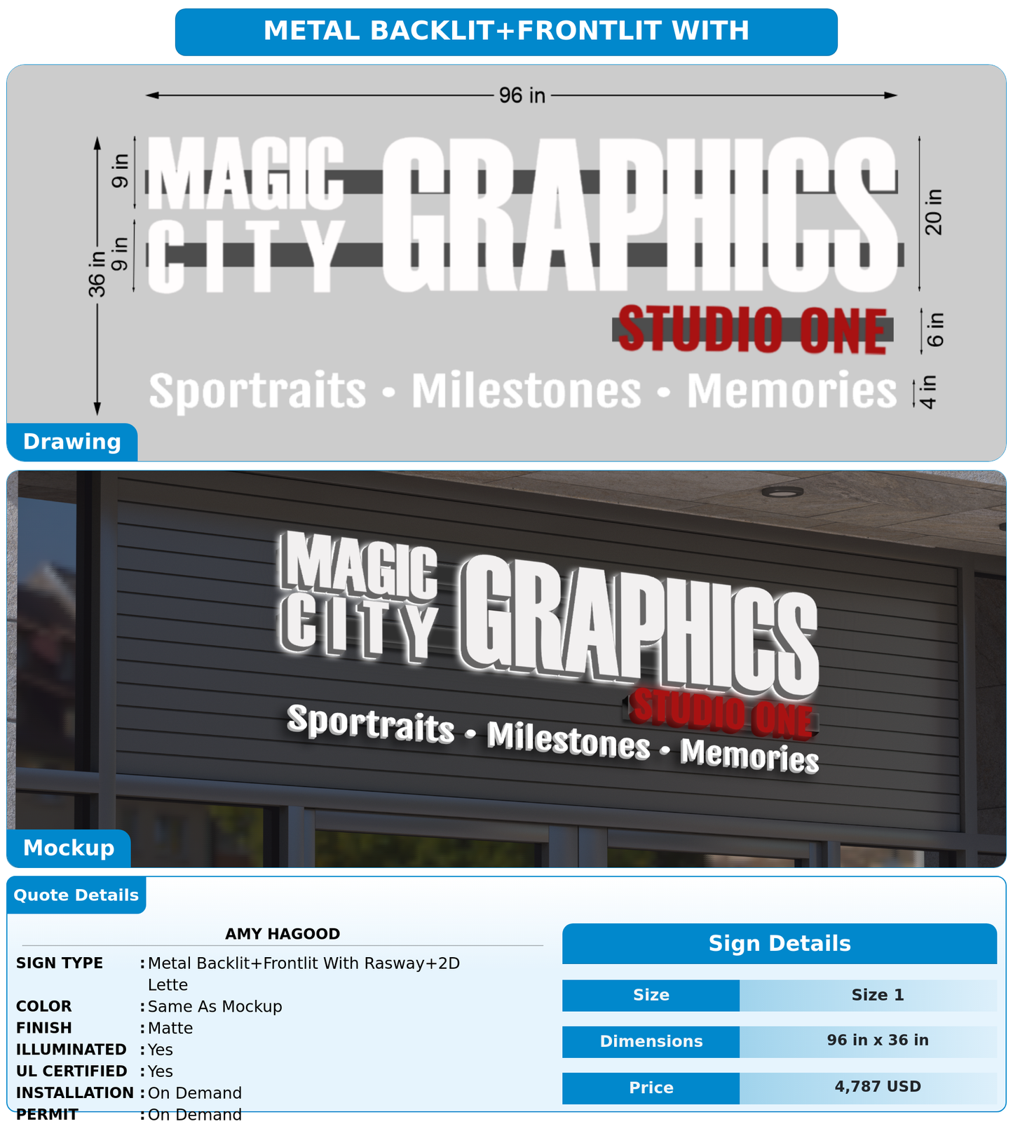 CUSTOM MOCKUP SIGN FOR Amy Hagood