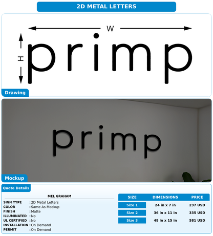 CUSTOM MOCKUP SIGN FOR Mel Graham