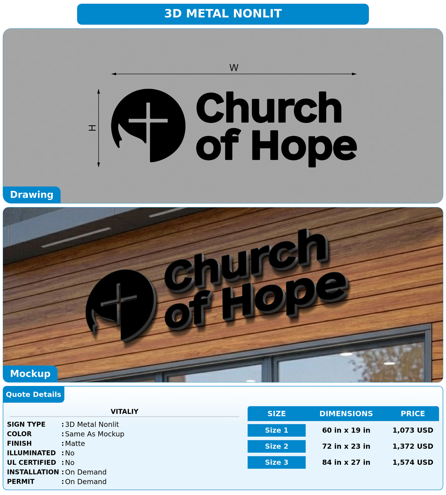 CUSTOM MOCKUP SIGN FOR Vitaliy