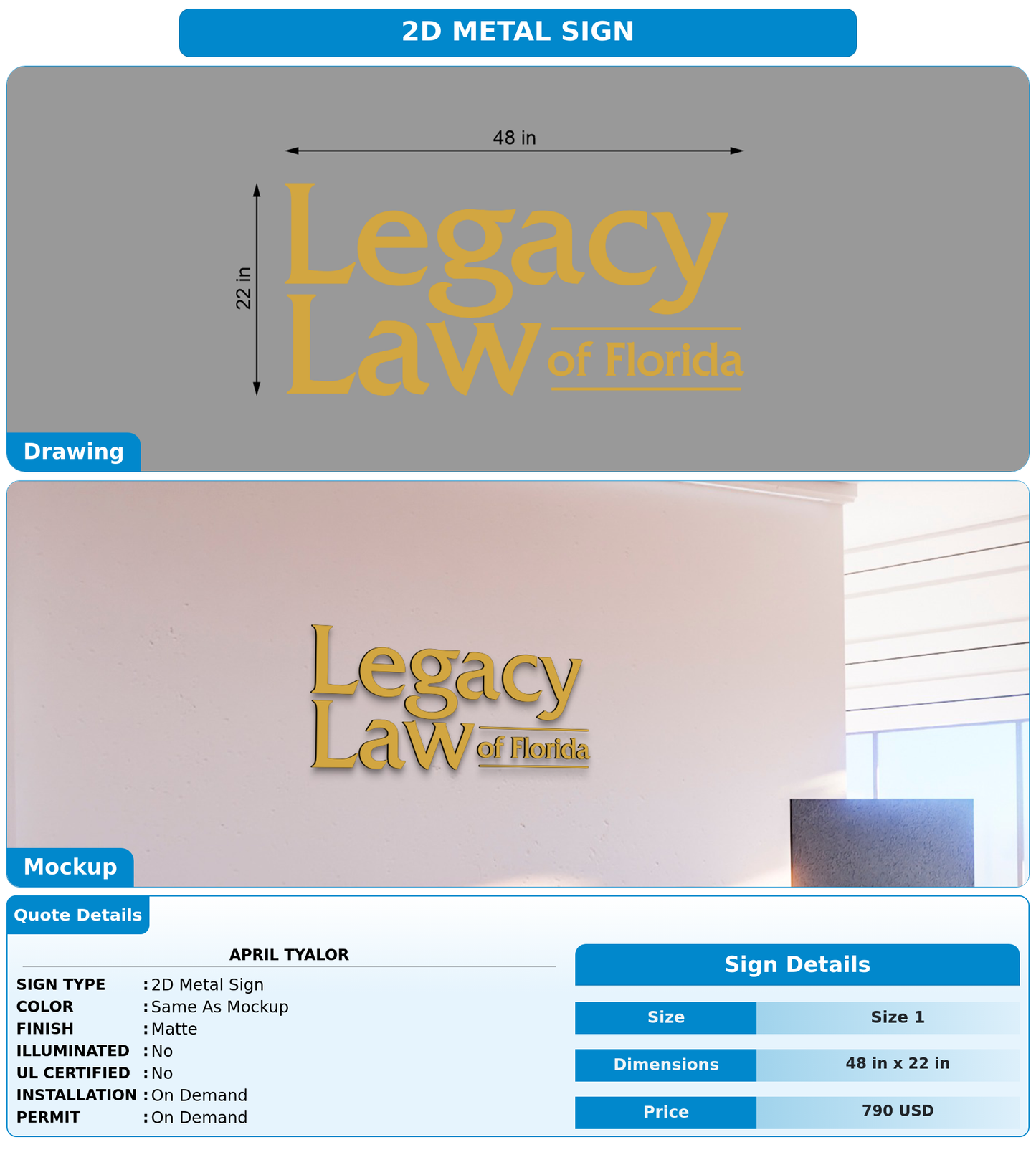 CUSTOM MOCKUP SIGN FOR April Tyalor