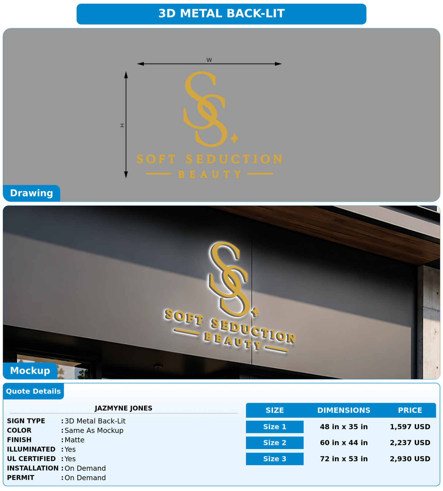 CUSTOM MOCKUP SIGN FOR Jazmyne Jones