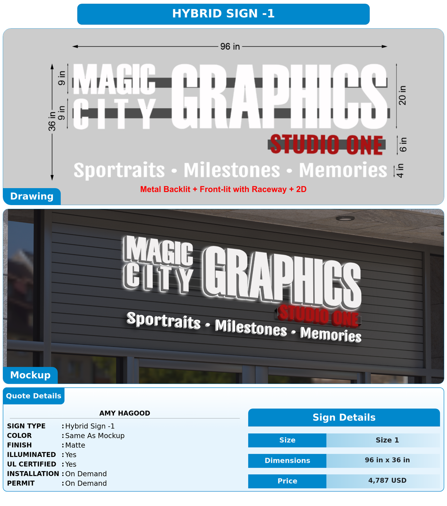CUSTOM MOCKUP SIGN FOR Amy Hagood