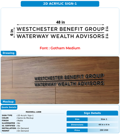 CUSTOM MOCKUP SIGN FOR Maxwell Loeb
