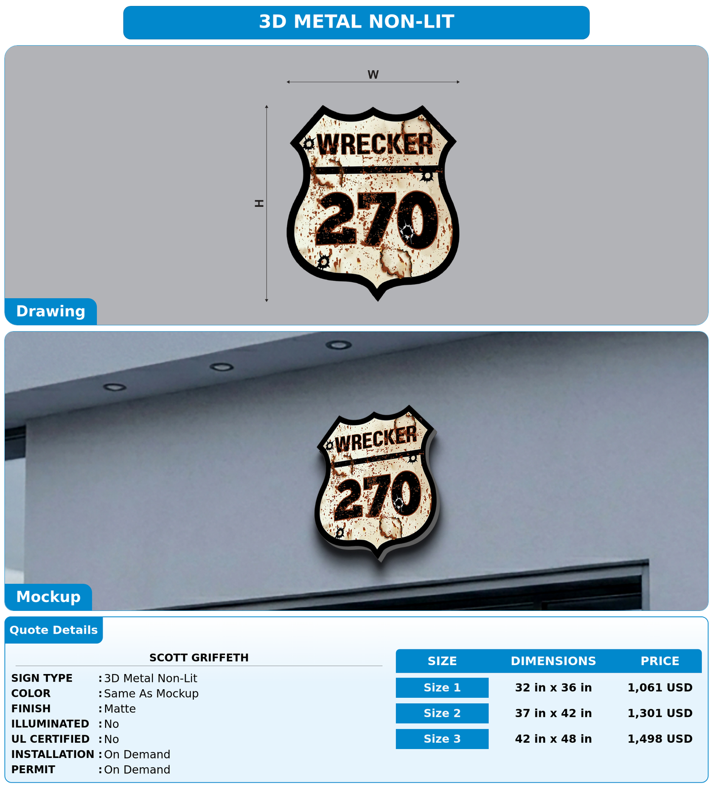 CUSTOM MOCKUP SIGN FOR scott griffeth