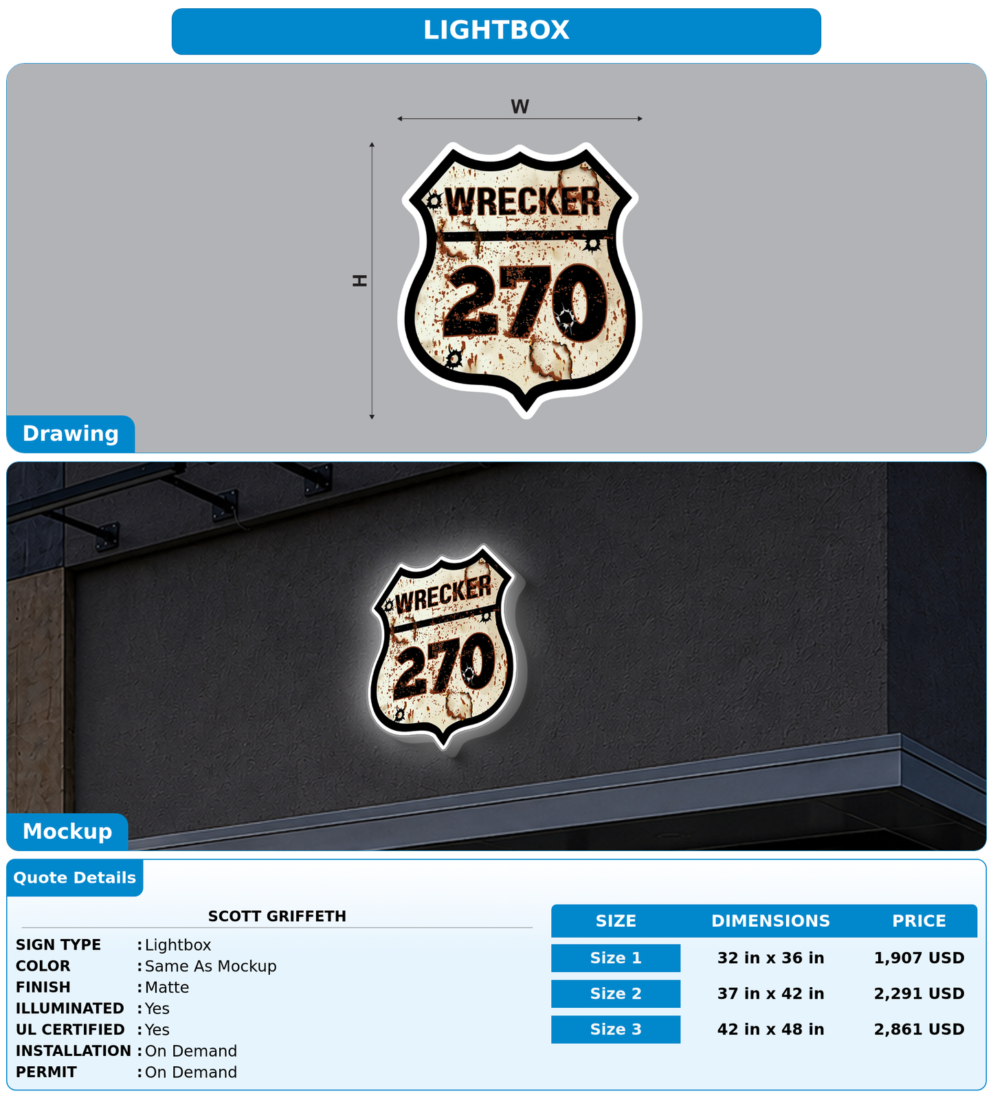 CUSTOM MOCKUP SIGN FOR scott griffeth